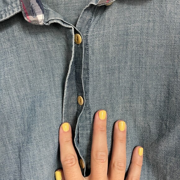 Madewell Lightweight Denim Chambray Button Down shirt long sleeve - Picture 7 of 8